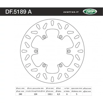 NEWFREN Féktárcsa DF.5189A