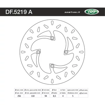 NEWFREN Féktárcsa DF.5219A