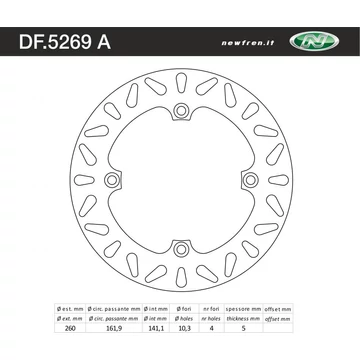 NEWFREN Féktárcsa DF.5269A