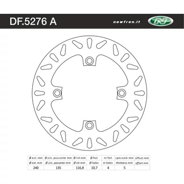 NEWFREN Féktárcsa DF.5276A