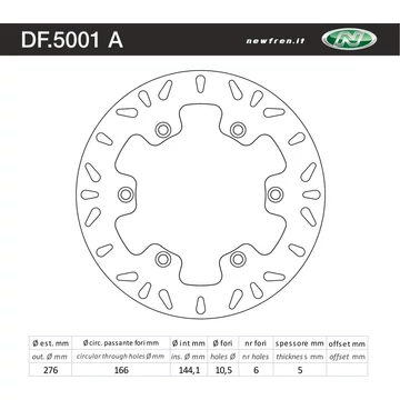 NEWFREN Féktárcsa DF.5001A