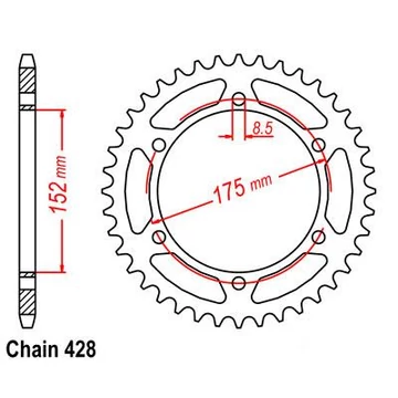 Hátsó Lánckerék LKS 2682-57