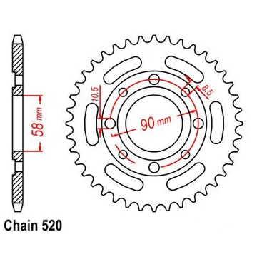 Hátsó Lánckerék LKS 3082-31