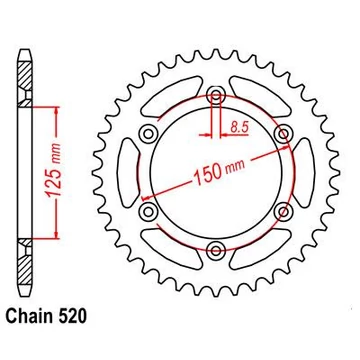 Hátsó Lánckerék LKS 3547-48