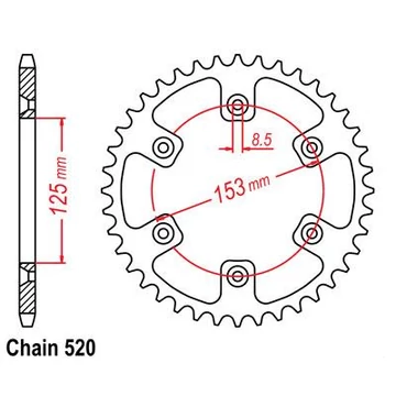 Hátsó Lánckerék LKS 3568-48