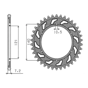 Sunstar Hátsó Lánckerék LKS4536-45