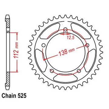 Hátsó Lánckerék LKS4483-45