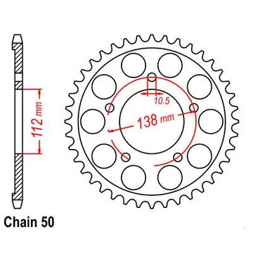 Hátsó Lánckerék LKS5485-41