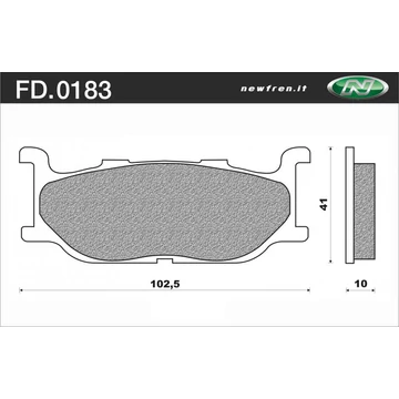 NEWFREN Első fékbetét Yamaha XVS 650 A DRAG STAR CLASSIC 98-07 (SZINTER)