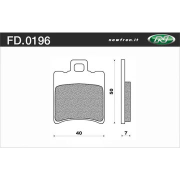 NEWFREN Első fékbetét Malaguti CR1 50 CROSSER 97-98 (ORGANIKUS)