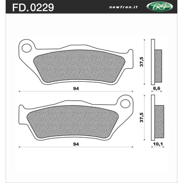 NEWFREN Hátsó fékbetét BMW R 1200 C 96-02 (SZINTER)