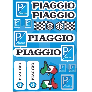 Motoros matrica szett PIAGGIO 01 (A4-es)