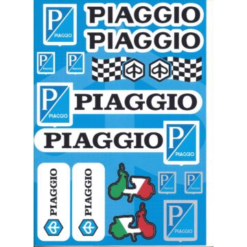 Motoros matrica szett PIAGGIO 01 (A4-es)