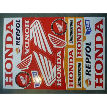 Motoros matrica szett HONDA 10 (A4-es)