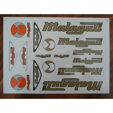Motoros matrica szett MALAGUTI 01 (A4-es)