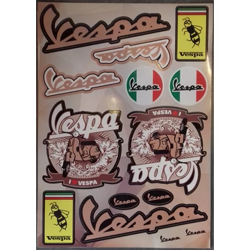Motoros matrica szett VESPA 02 (A4-es)