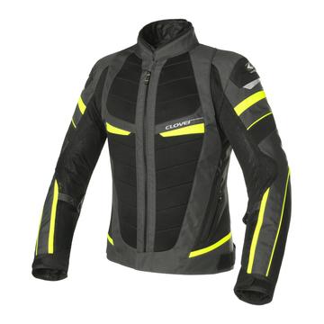 Nyári motoros dzseki, CLOVER Rainjet-2 WP, fekete-sárga