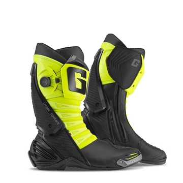 Sportmotoros csizma, GAERNE GP1 LS, fekete-fluosárga