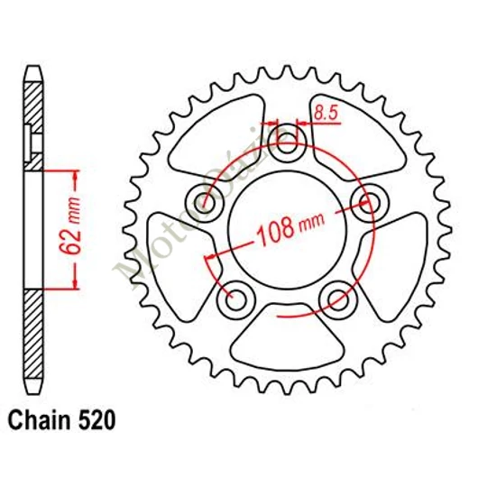 Hátsó Lánckerék LKS 3100-41