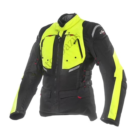 Textil motoros kabát, CLOVER GTS-3 WP Airbag, sárga-fekete