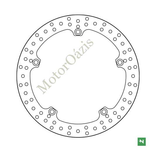 NEWFREN Hátsó féktárcsa Honda NC 750 X (w/DTC) 14-21