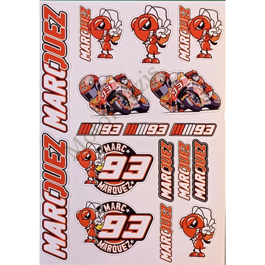 Motoros matrica szett Marqez 02 (A4)