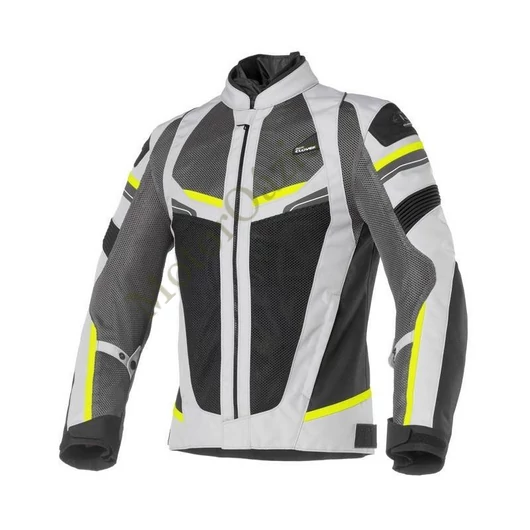 Nyári motoros dzseki, CLOVER Rainjet WP, szürke-sárga