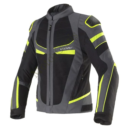 Nyári motoros dzseki, CLOVER Rainjet-3 WP, szürke-sárga