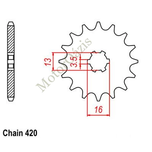 SUNSTAR Első lánckerék LKS 101-11
