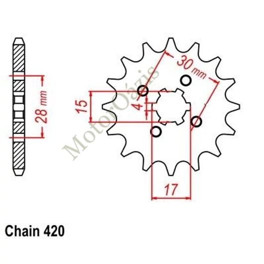 SUNSTAR Első lánckerék LKS 103-14