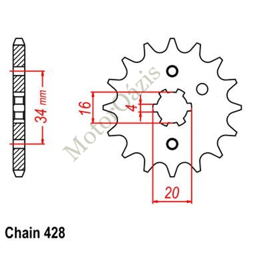 SUNSTAR Első lánckerék LKS 206-14