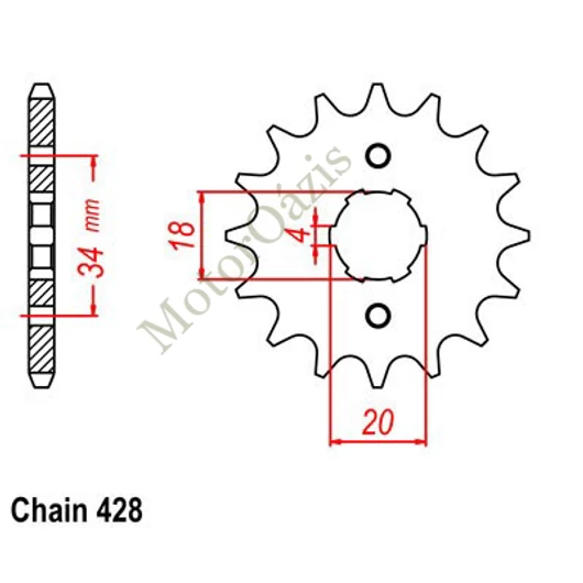 SUNSTAR Első Lánckerék LKS 20714