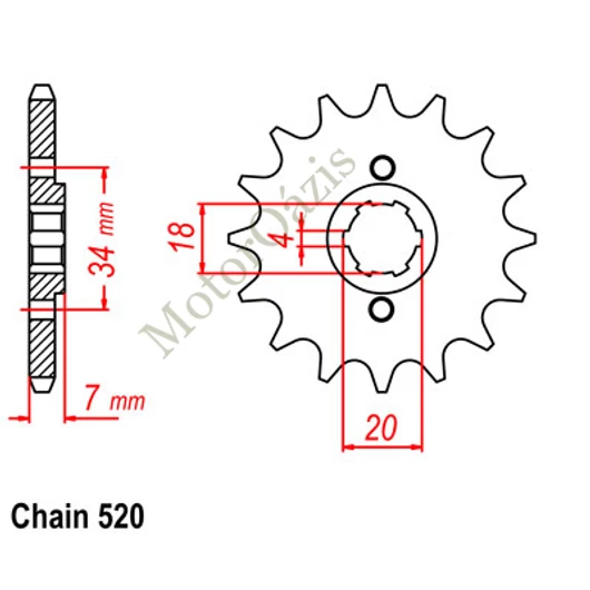 SUNSTAR Első Lánckerék LKS 30313