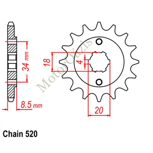 SUNSTAR Első Lánckerék LKS 30714