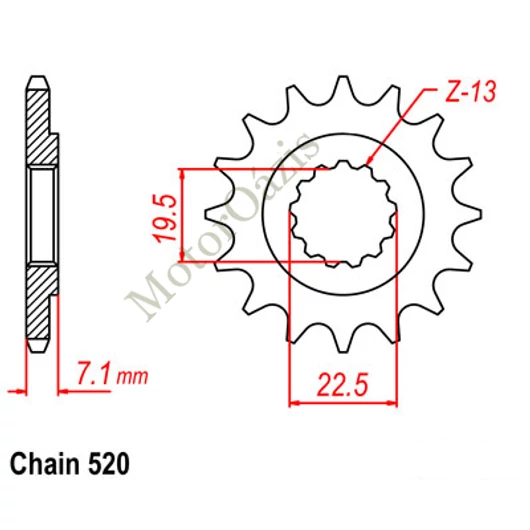 SUNSTAR Első Lánckerék LKS 32416