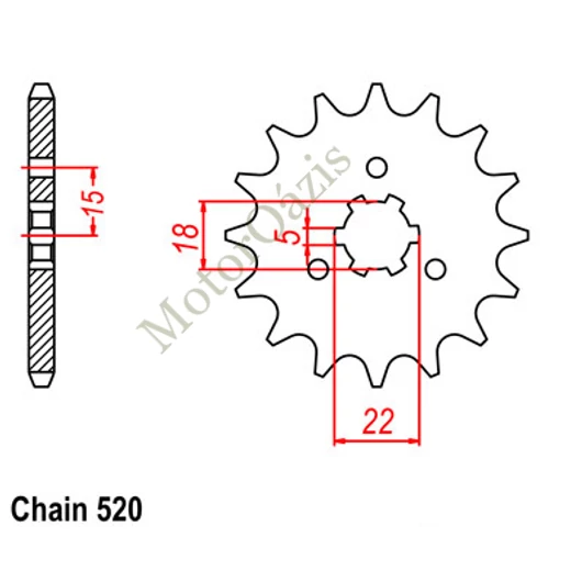 SUNSTAR Első Lánckerék LKS 33212