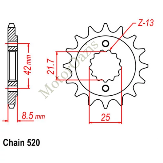 SUNSTAR Első Lánckerék LKS 33315