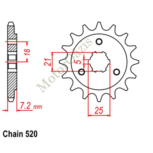 SUNSTAR Első Lánckerék LKS 33516