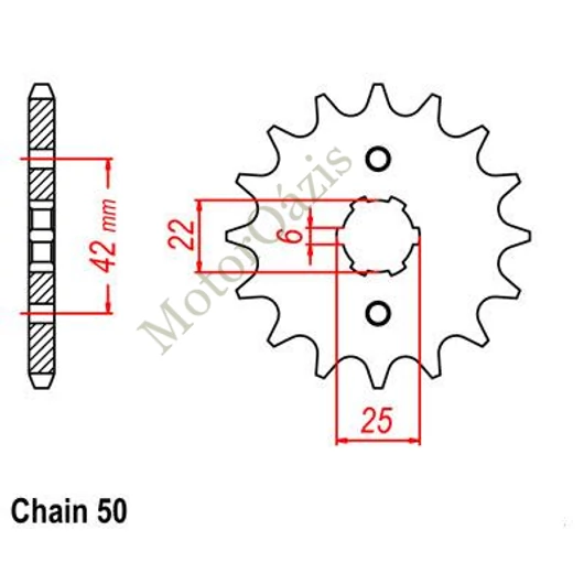 SUNSTAR Első Lánckerék LKS50816