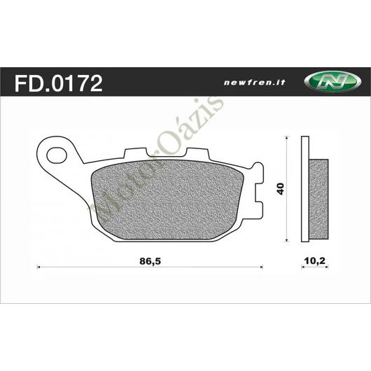 NEWFREN Hátsó fékbetét Honda CBF 600 S ABS 08-11 (SZINTER)