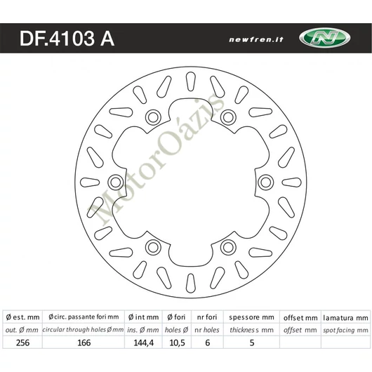 NEWFREN Féktárcsa DF.4103A