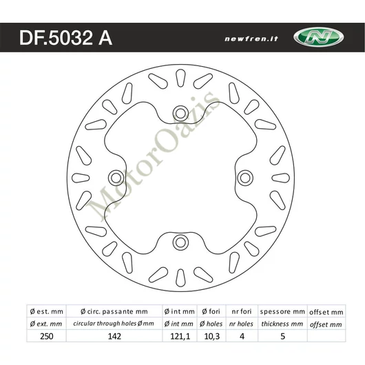 NEWFREN Féktárcsa DF.5032A