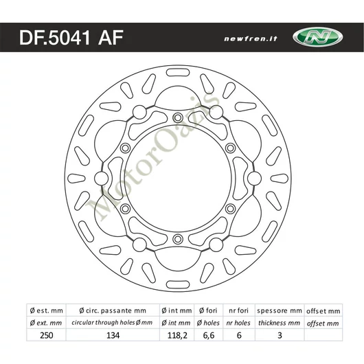 NEWFREN Féktárcsa DF.5041AF