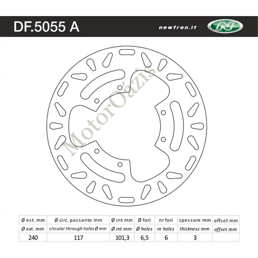 NEWFREN Féktárcsa DF.5055A