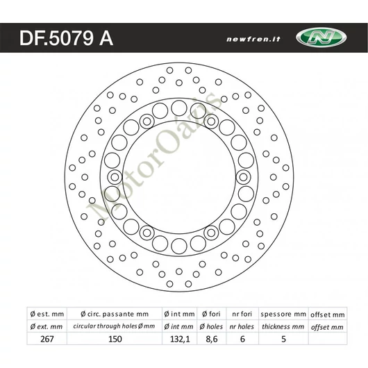 NEWFREN Féktárcsa DF.5079A