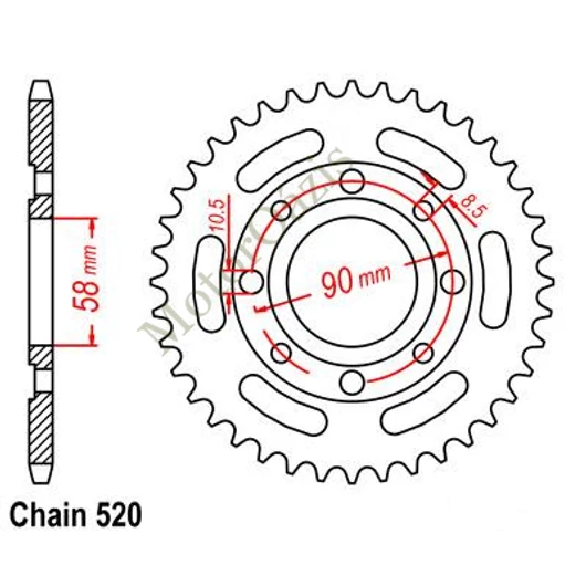 Hátsó Lánckerék LKS 3082-31