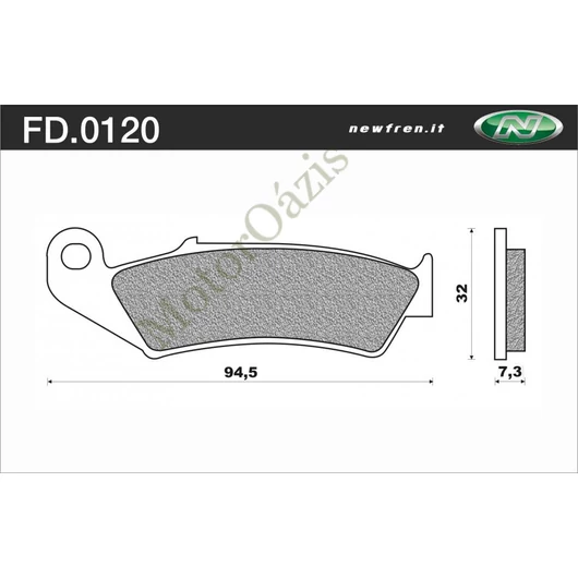 NEWFREN Hátsó fékbetét Honda NR 750 92- (ORGANIKUS)