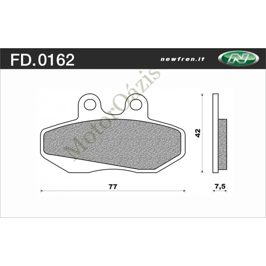 NEWFREN Első fékbetét Rieju MRX 50 PRO 05- (ORGANIKUS)
