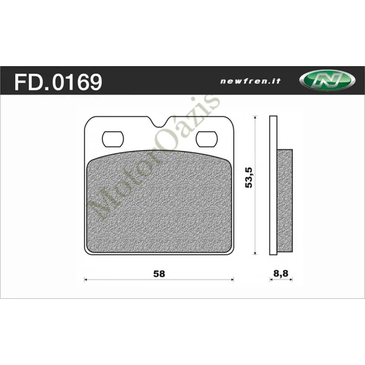 NEWFREN Első fékbetét BMW R 65 650  89 (ORGANIKUS)
