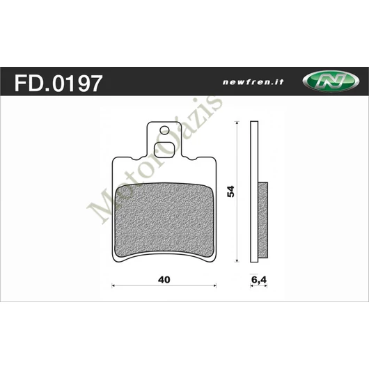 NEWFREN Első fékbetét MBK EVOLIS 80 94- (ORGANIKUS)